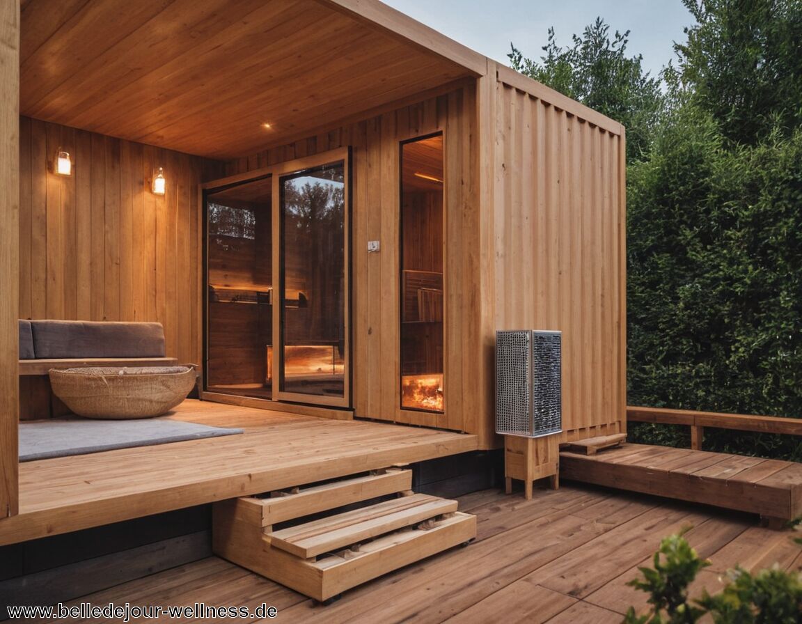 Inneneinrichtung und Heizung installieren - Container Sauna selber bauen » Schritt für Schritt